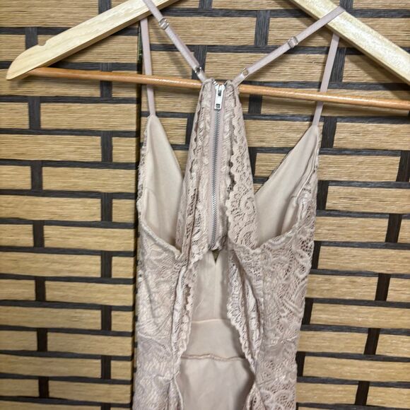 Revamped Tan Lace Dress Size XS - Picture 5 of 9
